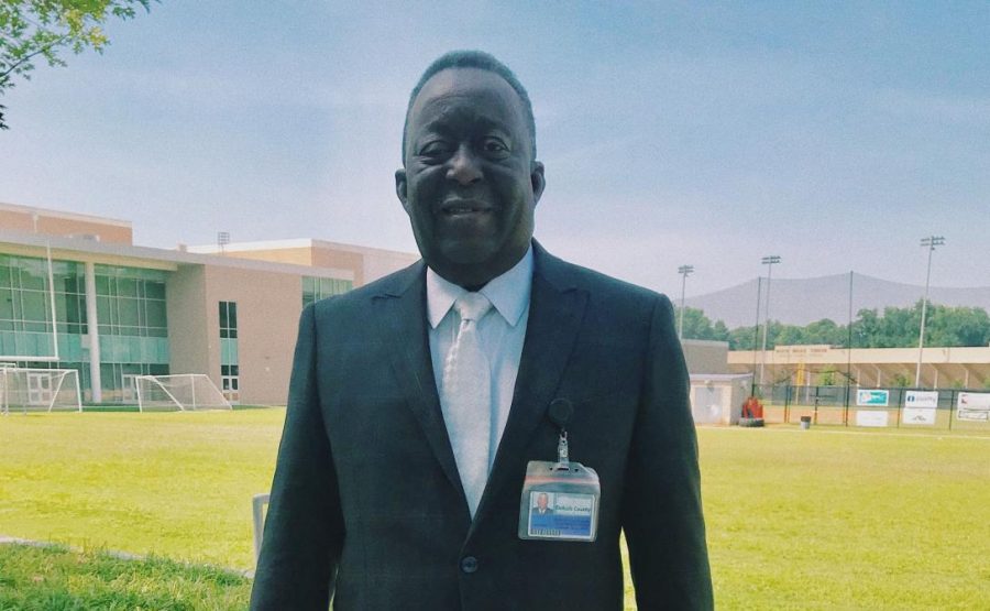 Robert Williams stands at the heart of Chamblee Charter High School.