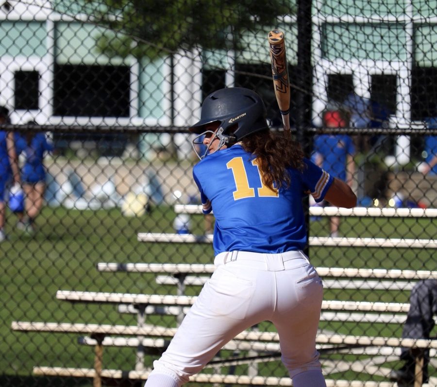 Senior Ansley Mepham steps up to plate.