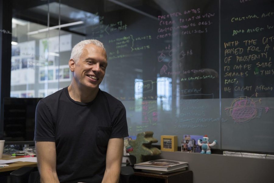 Gravel pictured in his office.