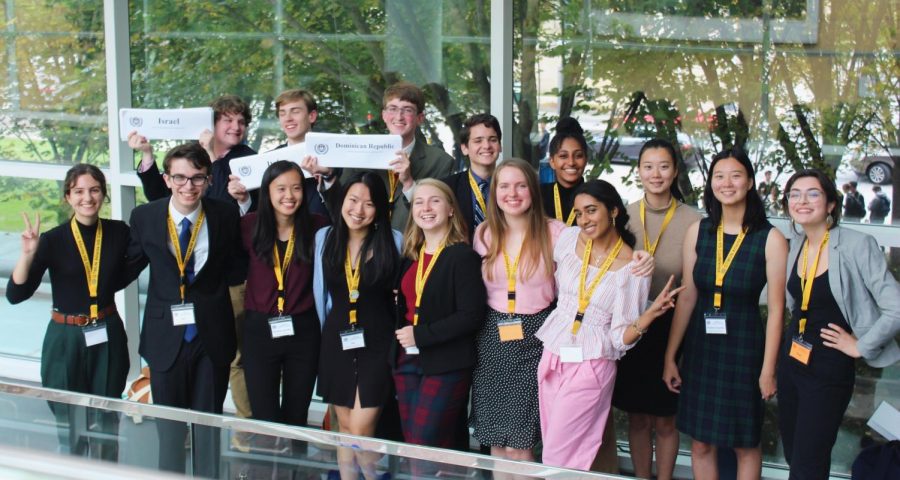 Chamblees Model UN team poses after a successful conference at Georgia Tech.