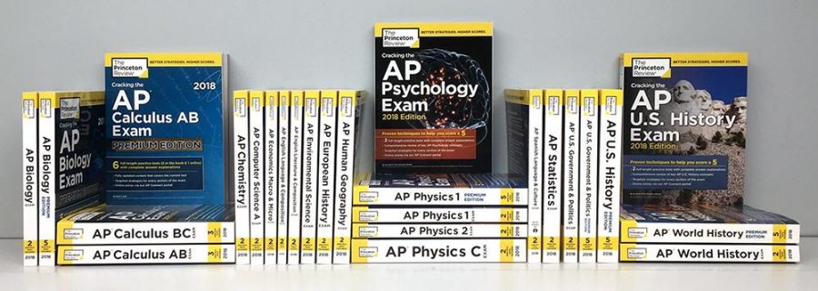 An+assortment+of+AP+prep+books.+