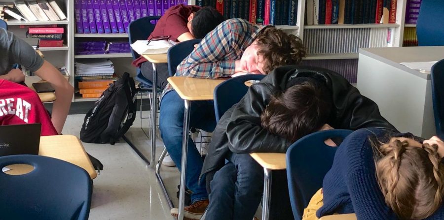 Chamblee students succumb to a deep slumber.