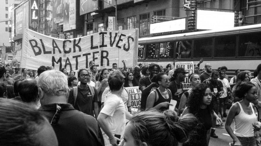 A+Black+Lives+Matter+demonstration+is+in+full+force+on+the+streets+of+New+York.