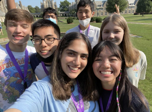 Chamblee students including Samrah Khan (front middle) and Sarah Duong (front right) at GHP