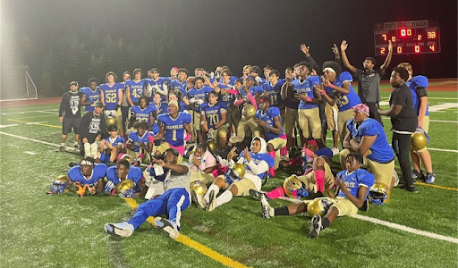 The Bulldogs celebrate after a home victory