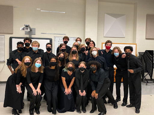 Band seniors gather post-Wind Ensemble concert