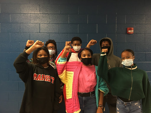 Left to right. Front row: Kayla Gibbs, Kaylee Powell, Samantha McLeod Jones. Second Row: DJ Mays, Bryson Fleming, Dante Craft. Photo courtesy of Natalie Brown. 