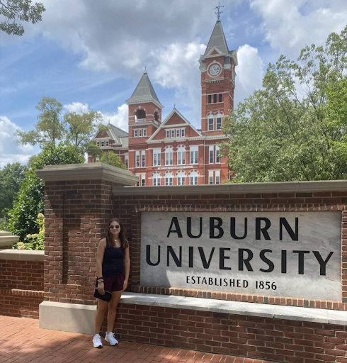 Chamblee senior Olivia Shearer (22) on a visit to Auburn University.