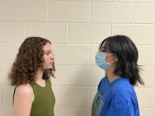 Two students passionately fight over the controversial issue of masks in school.