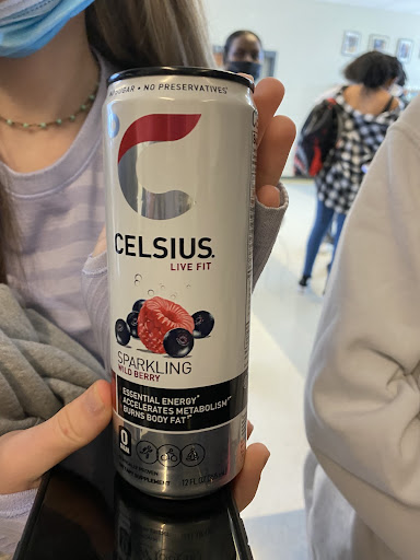 A wild berry sparkling Celsius energy drink