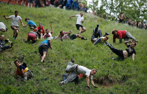 The Cheese Rolling Festival in Gloucester, England