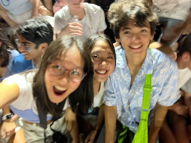 Zhai with her friends at this year’s Chamblee-Dunwoody football game.