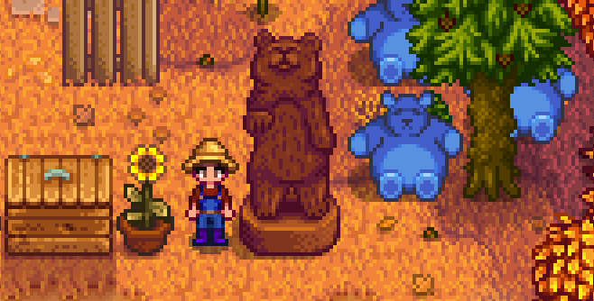 Standing next to a bear statue. It’s so big! Image by Toby Russell