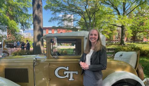 A ramblin wreck and a managing editor. Photo Courtesy of Hope Williams