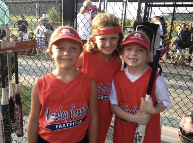 Left to right, Shea Parker, Samantha Booher and Mallory Reid living out their Murphey Candler softball glory days. Photo courtesy of Sheas mom