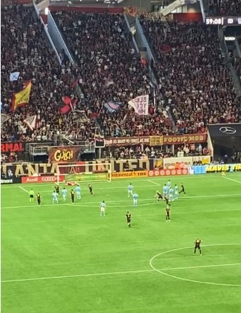Charlotte FC (away) vs. Atlanta United (home) on March 13th, 2022 after Josef Martinez scores go-ahead goal (60’ pen)
Photo by Elijah Ritchey