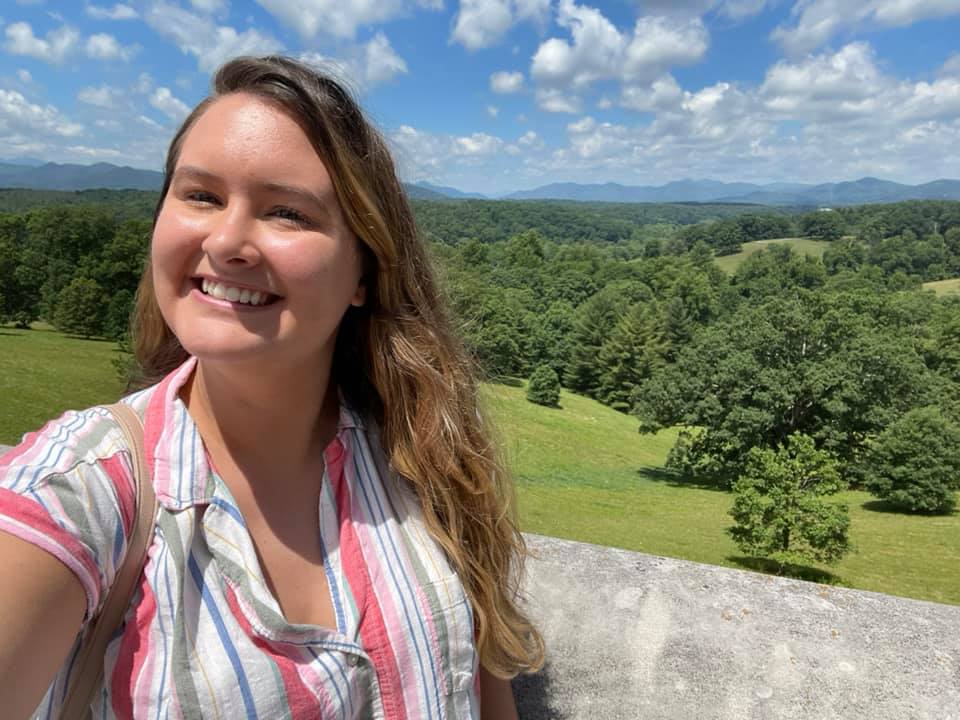 Bailey Kirk pictured at the Biltmore Estate in Asheville
