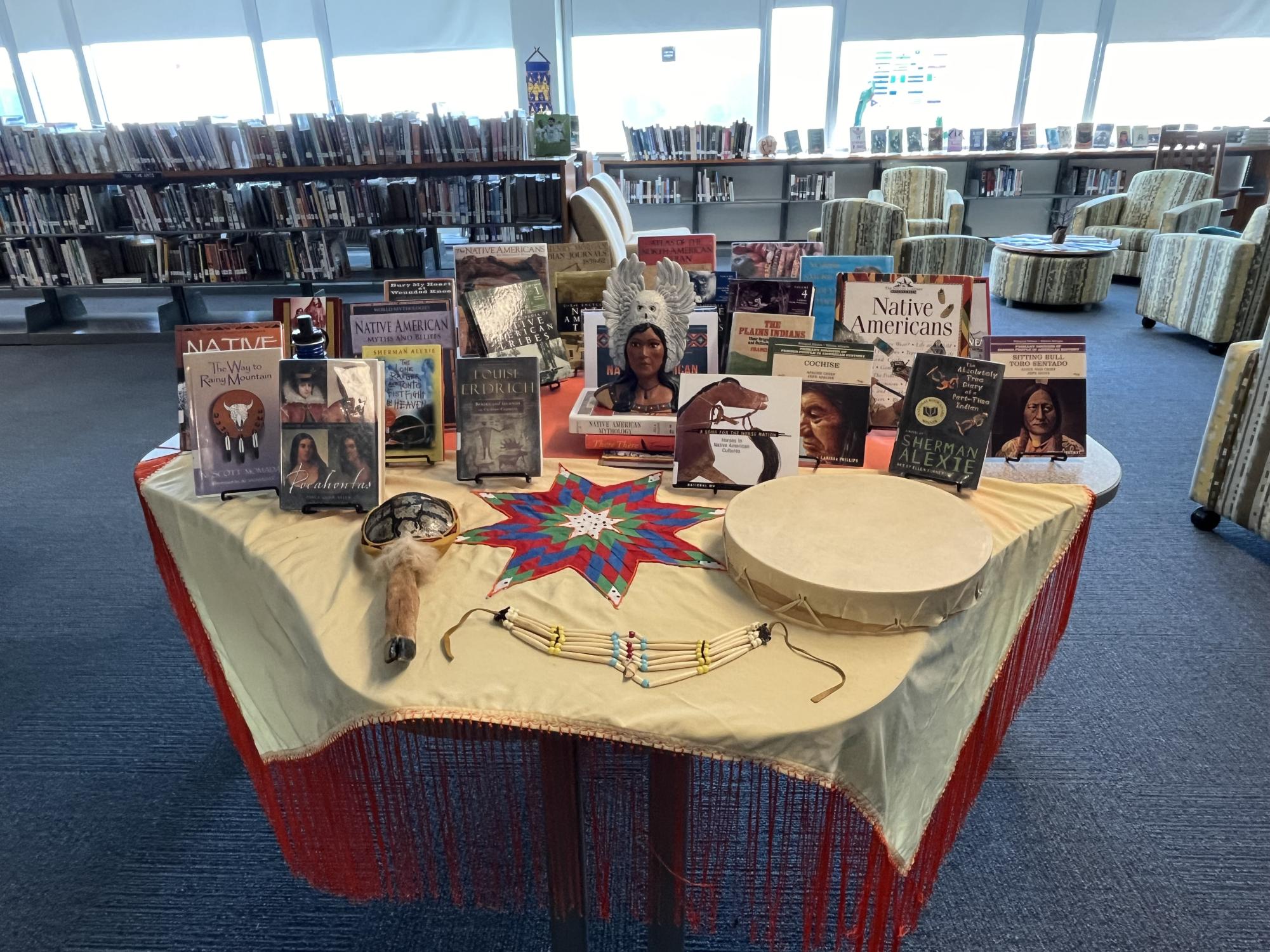 Dr. Vachon-Connors display of her collection of historical objects from Serpent River First Nations and the Bear Clan. 