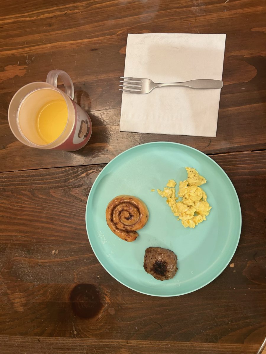 Sadie Godwin’s breakfast, and she when getting ready for the school day (Photo Courtesy of Sadie Godwin)
