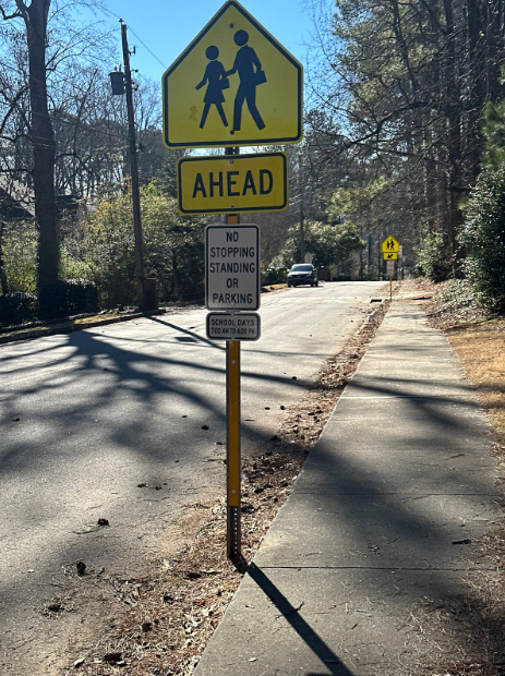 No Parking notice on Vanet Road. Photo Courtesy of Michael Bryant.