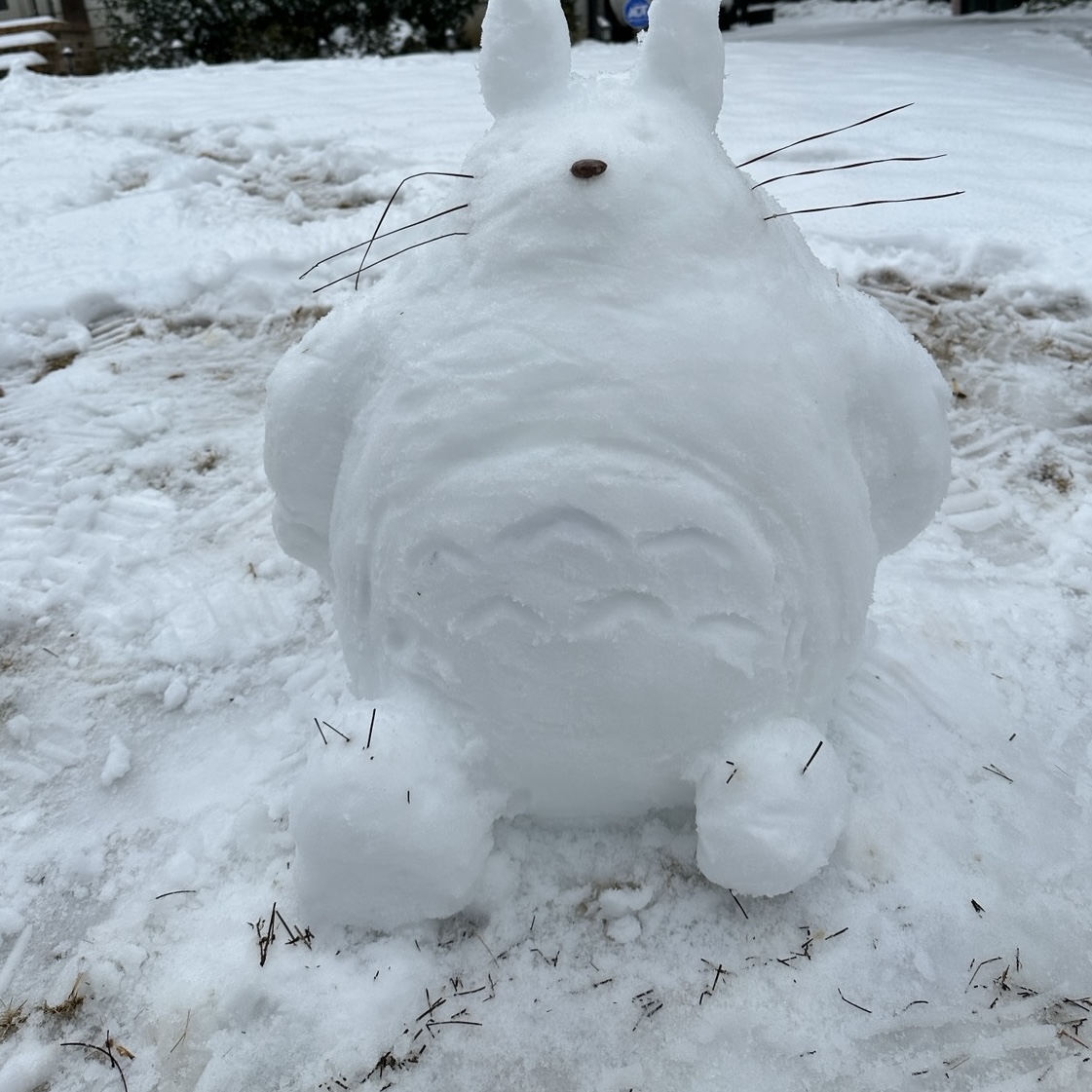 A snow Totoro! Photo by Jackson Lee