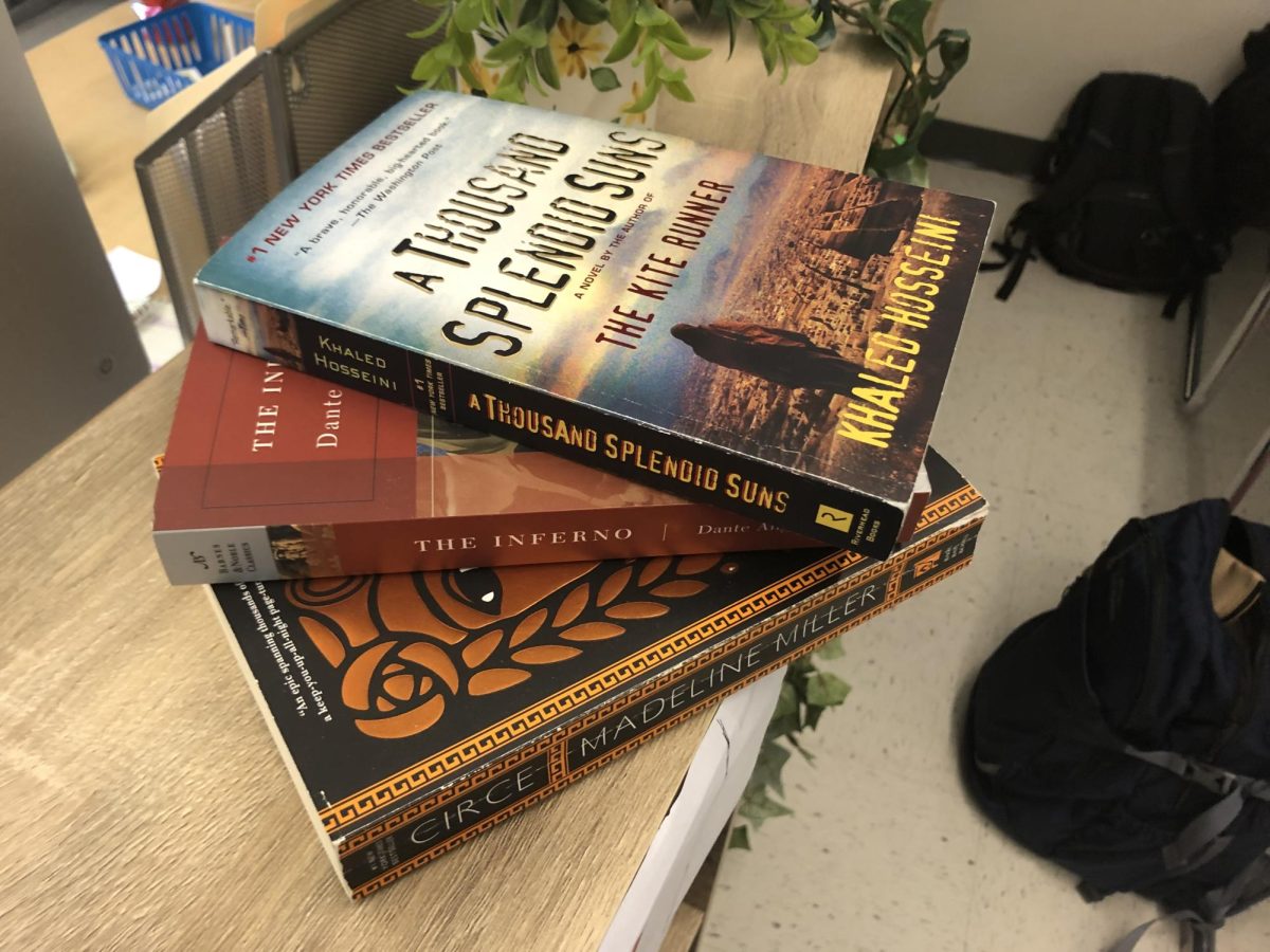 Some of the Assigned Books for Chamblee High School students. Photo Courtesy of Maren Merkel.