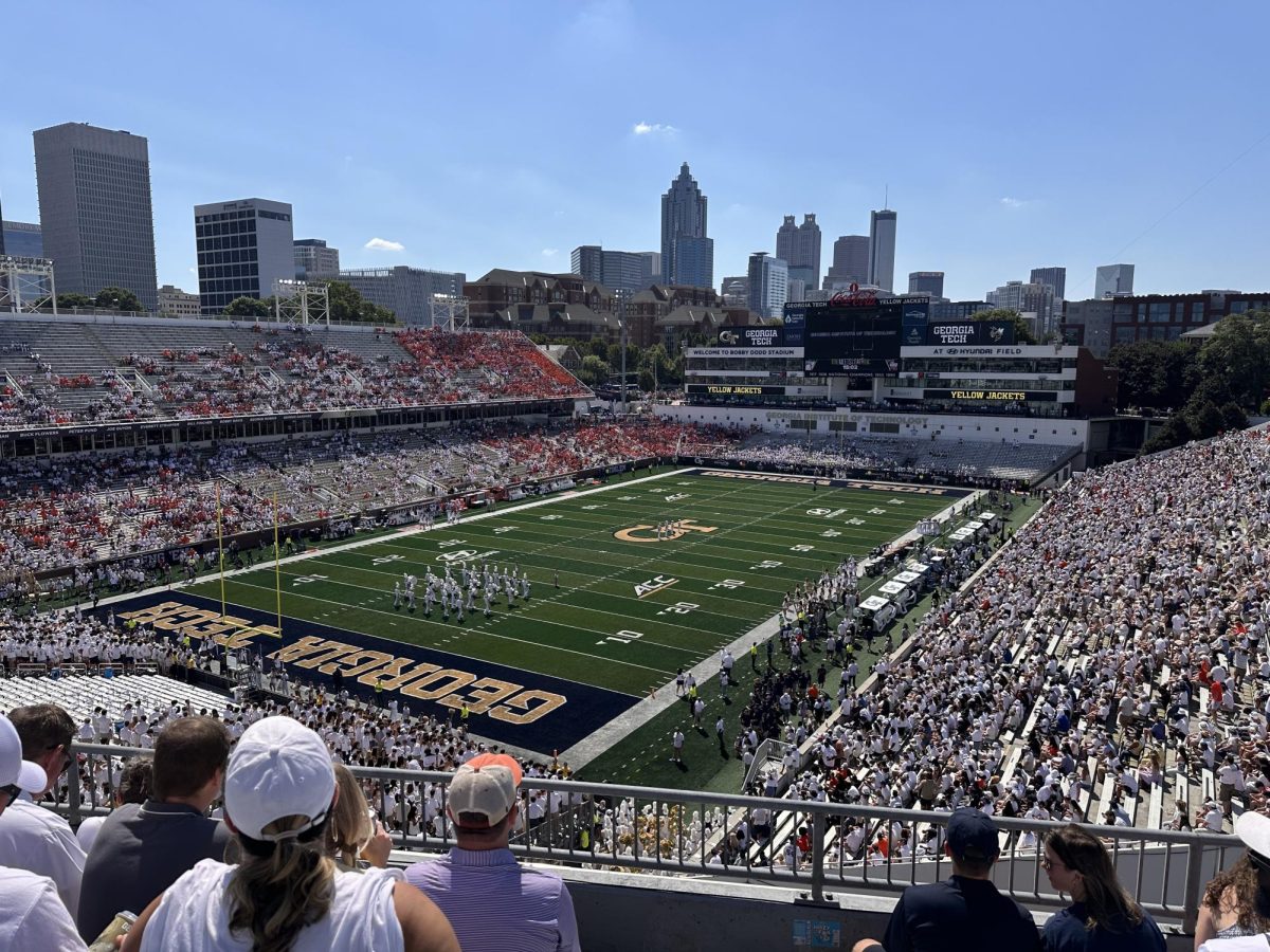 The Georgia Tech football team playing against Clemson at Bobby Dodd Stadium. Photo Courtesy of Finley Malone.