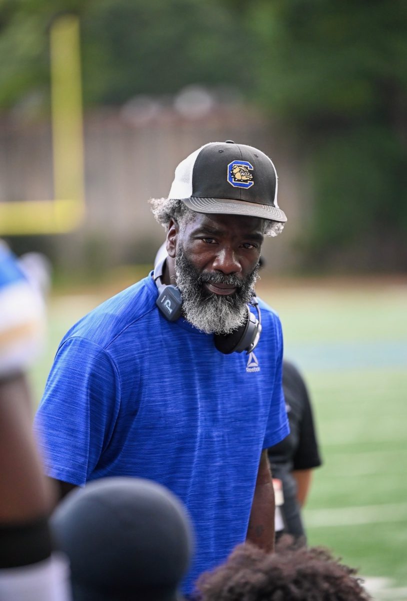 Ed Reed coaching on the sidelines.
Photo by Grayson McKee (‘29).