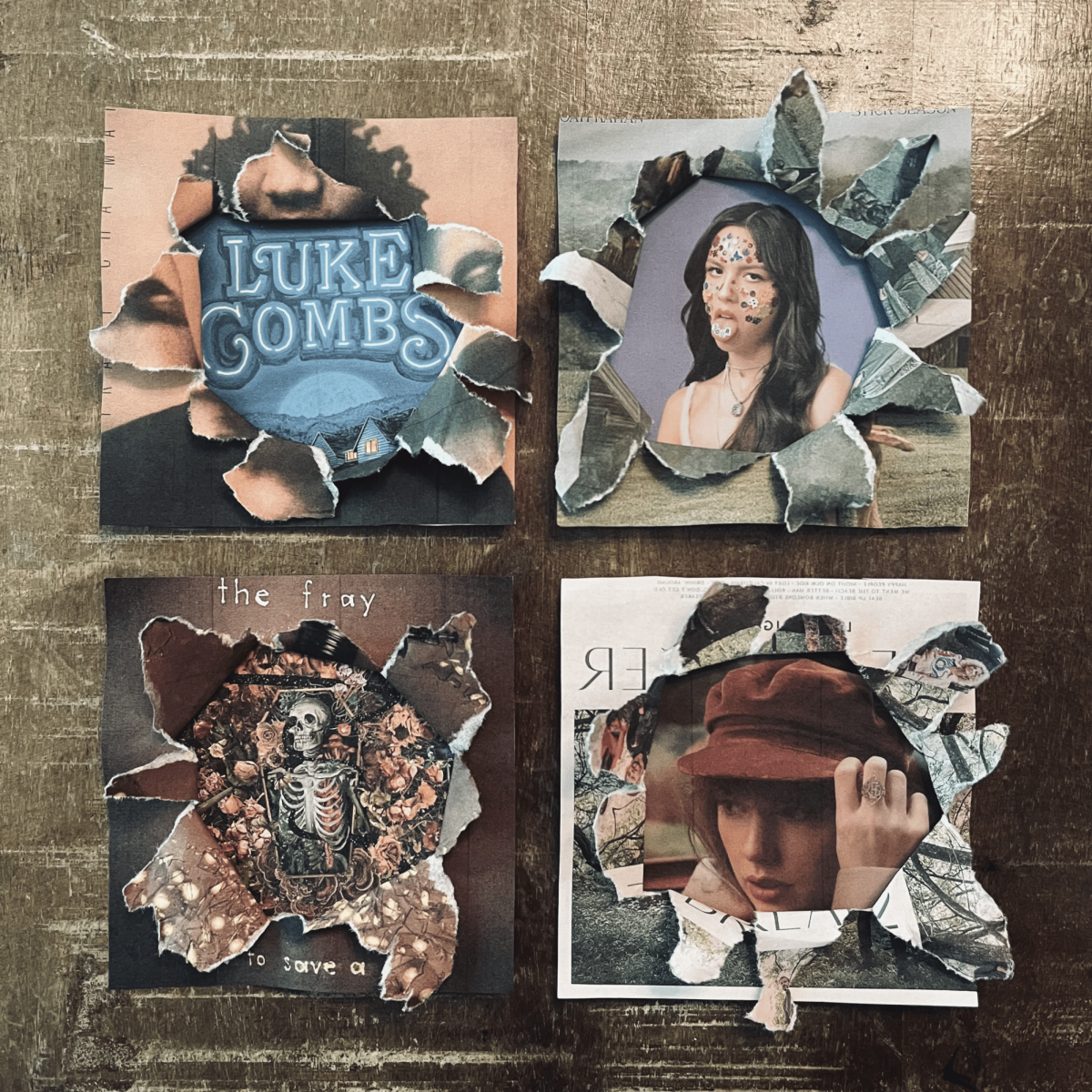 Photo: Album covers for the songs mentioned by the author. Photo courtesy of Maven Bolick.
