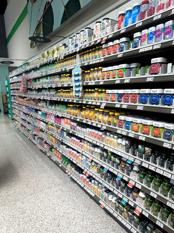 Health products in a Publix grocery store. Photo by Michael Bryant.