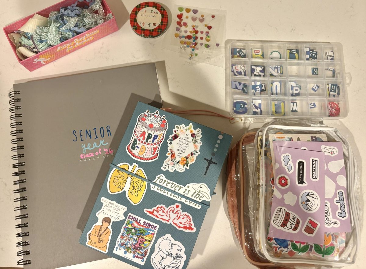 The author's scrapbooking supplies. Photo by Anna Kate Flood.
