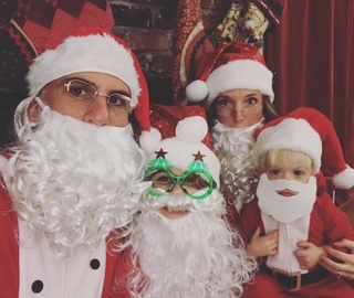 The author with her family in their annual Christmas pajamas. Photo Courtesy Rachel Belknap.
