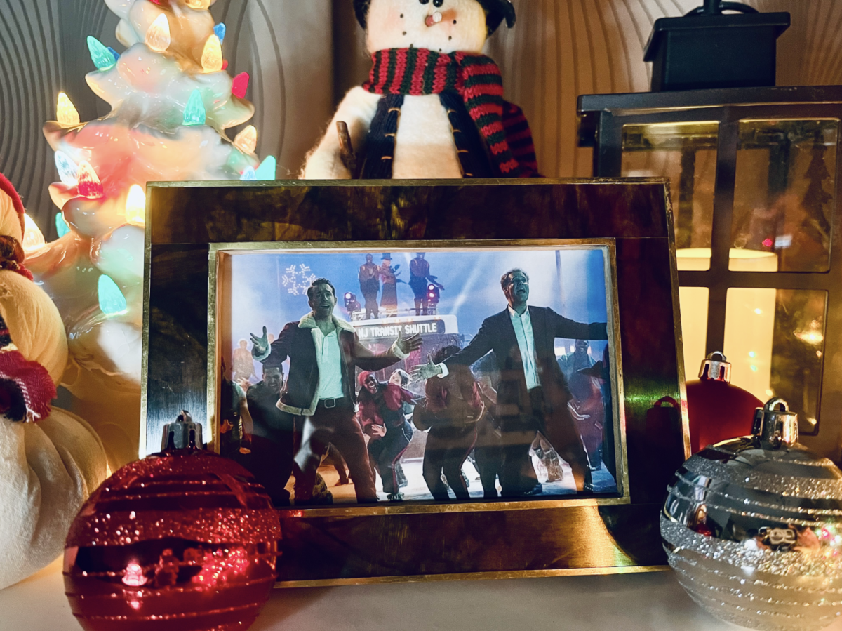 A very Christmas-y scene featuring a photo from the movie. Photo by Maven Bolick.