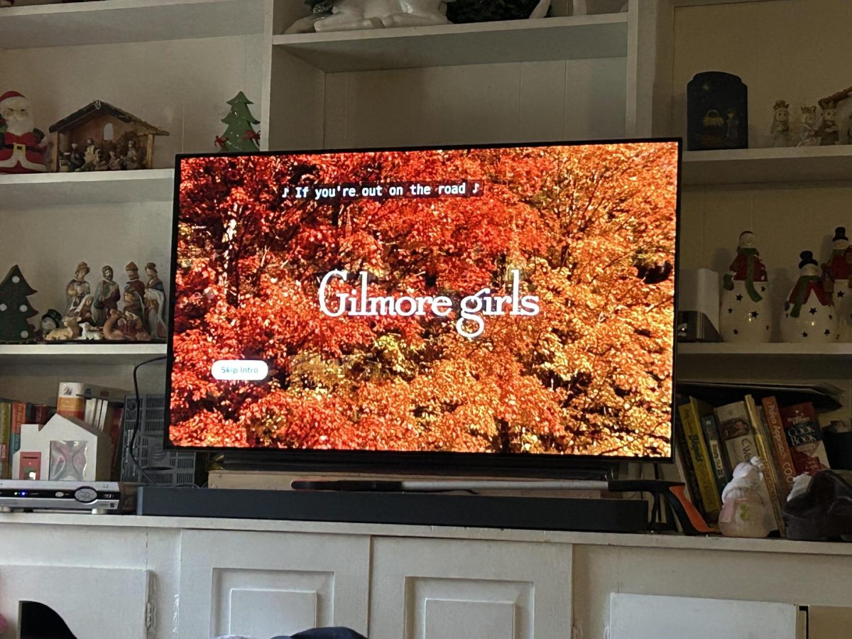 The author watching Gilmore Girls. Photo by Mallory Williams.