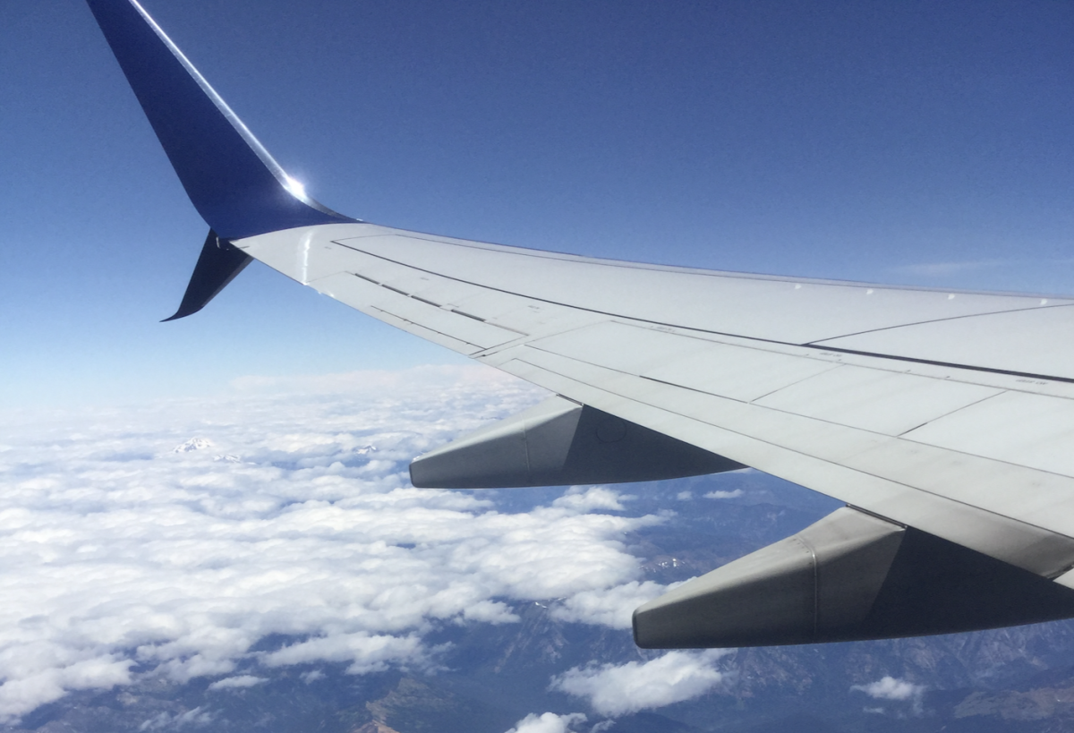 A picture taken while in a plane. Photo by Finley Malone