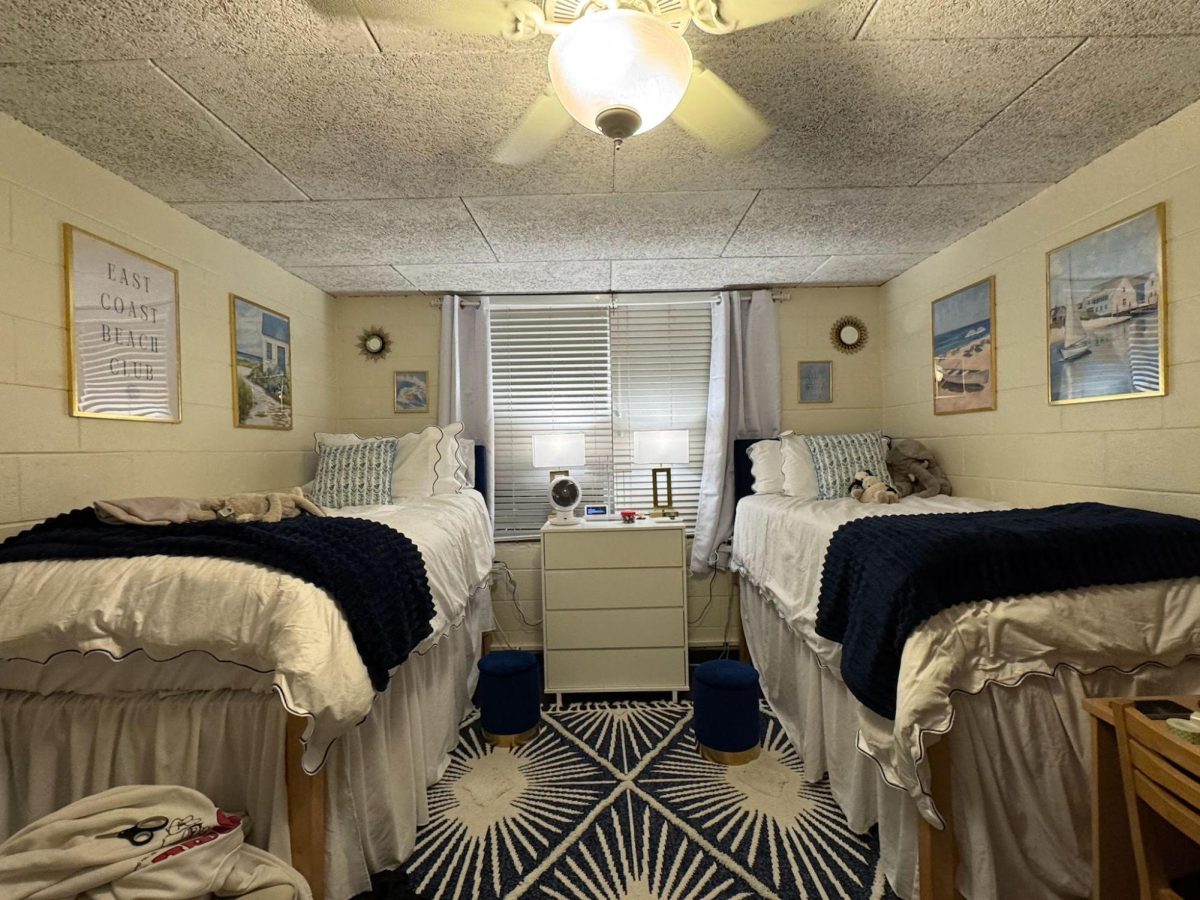 Two-person room in the University of Georgia Chi Omega house. Photo courtesy of Samantha Myers (‘24).