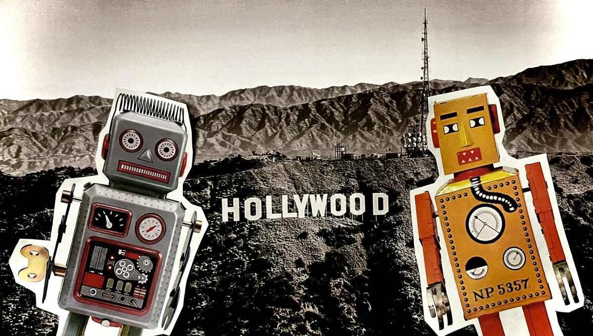 Two robots taking over Hollywood. Photo by Maven Bolick.