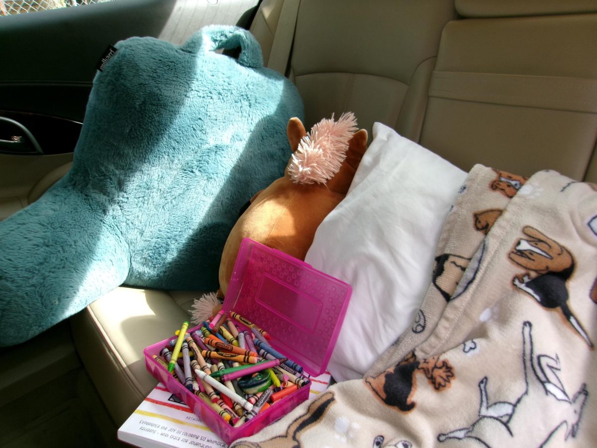 Photo of a packed car ready for a road trip. Photo by Rachel Belknap.