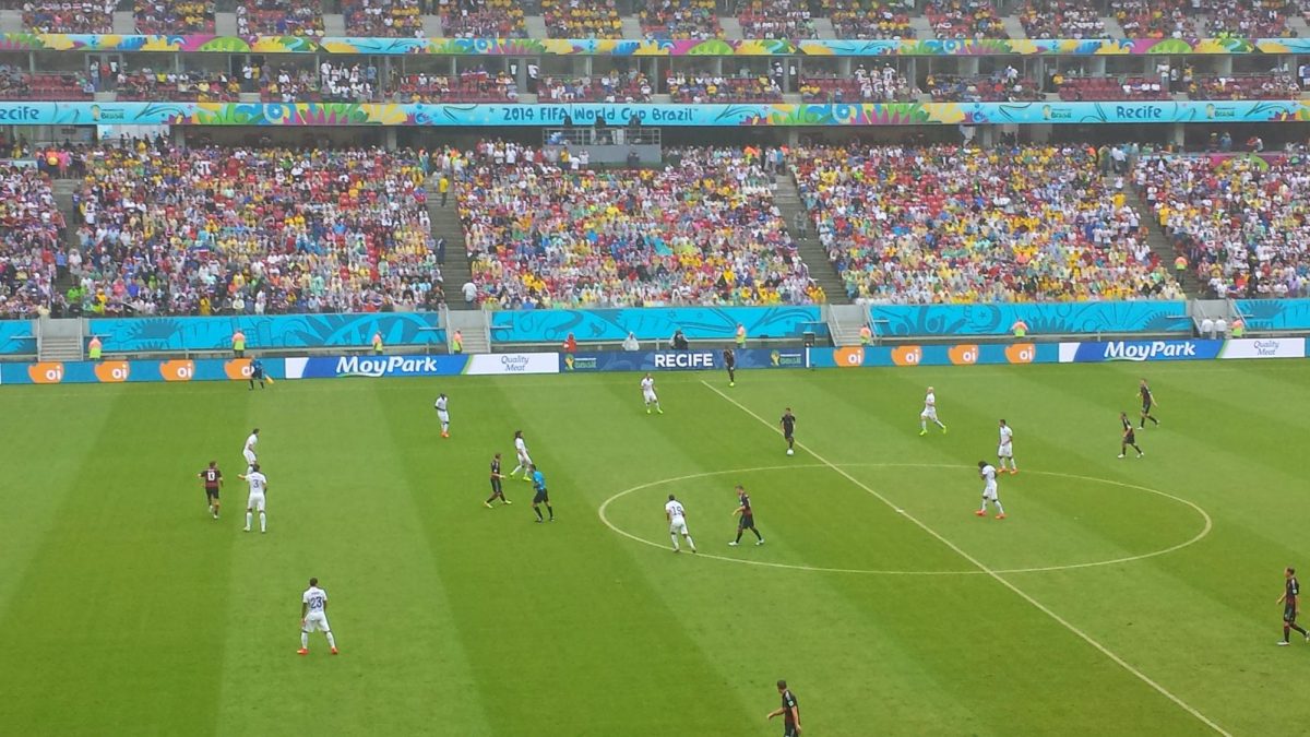 The USA v Germany men's game in Brazil during the last World Cup (2022). Photo Courtesy of Robin Triplett.